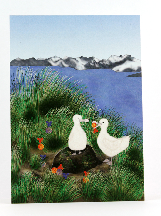 Postkarte Advent auf der Albatrosinsel
